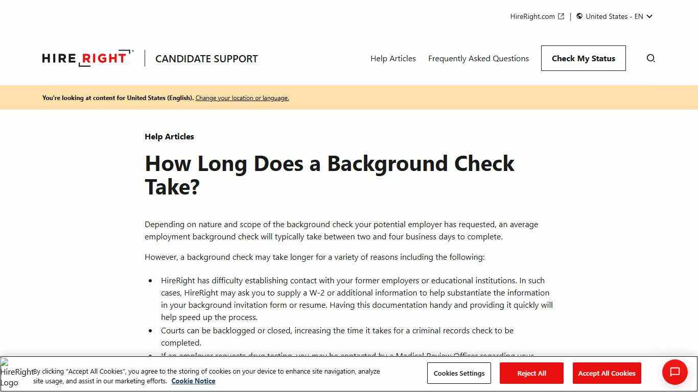 How Long Does a Background Check Take? Articles HireRight Candidate Support